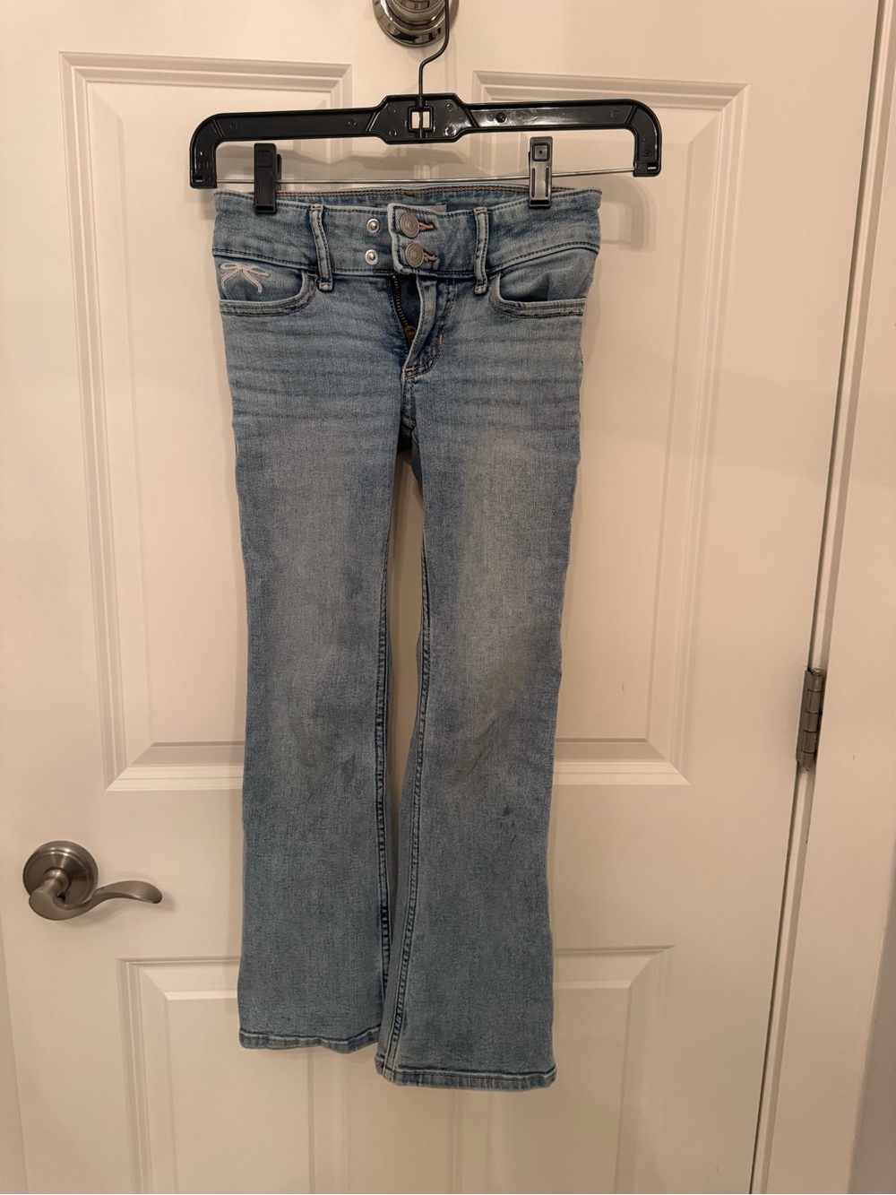 abercrombie kids low rise bootcut jeans